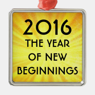 Nya år Nya början 2016 Julgransprydnad Metall