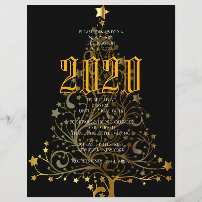 Nya år Party Benefit Gala Flyer (Framsidan)