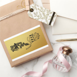 Nya året 2024 för kinesiska draken i internationel rektangulärt klistermärke