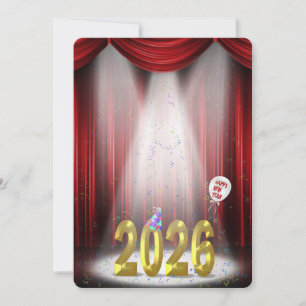 Nya året 2026 Party i Spotlight Inbjudningar