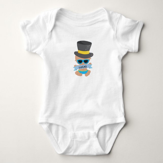 Nya året baby med Namn T Shirt (Framsida)