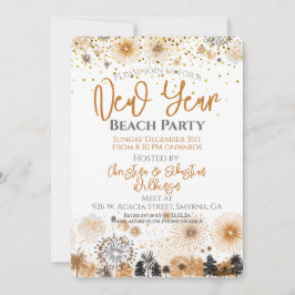 Nya året Beach Party Inbjudningar