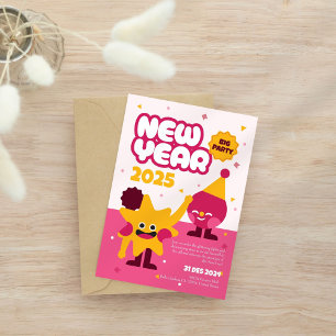 Nya året Big Party Inbjudningar