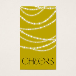 Nya året Cheers Sparkling Ljus Snyggt  Gift Märkre Visitkort