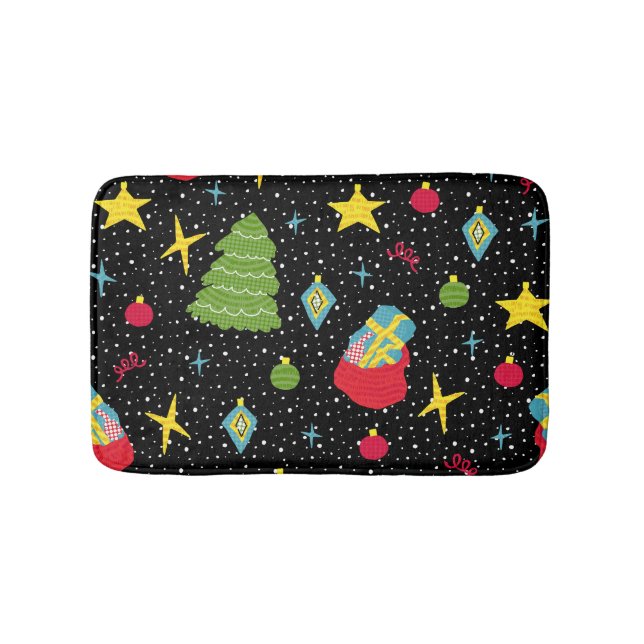 Nya året Festive: Färgfull, sömlös. Badrumsmatta (Framsidan)