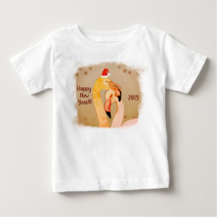 Nya året Flamingo Birds - Shirt T