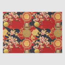 Nya året för det moderna asiatiska mönster i lyckl