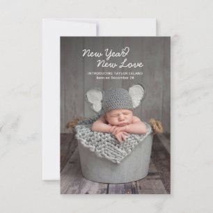 Nya året för foto i elegant Baby Anteckningskort