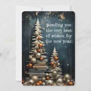 Nya året för Golden Elegance Julkort