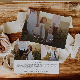 Nya året för Modern Chic Photo Overlay Family Julkort