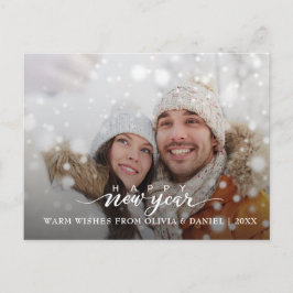 Nya året för moderna familjefotställningar vykort