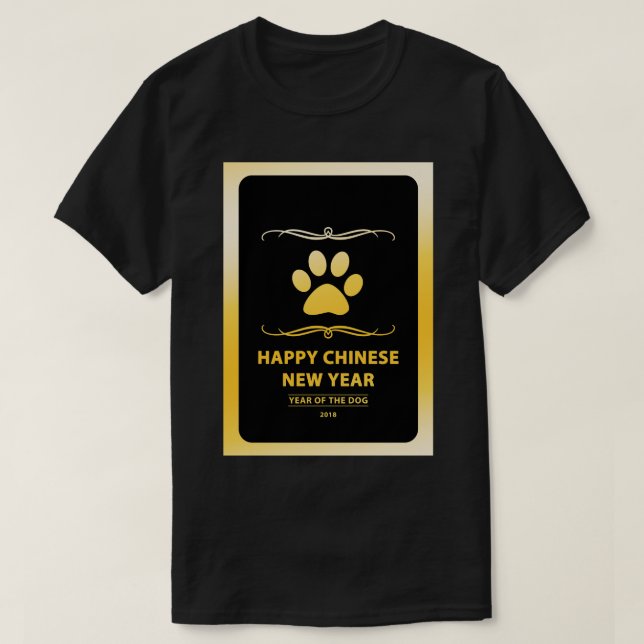 Nya året för Modet Lycklig 2018 Tee Shirt (Design framsida)