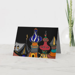 Nya året Hälsning från Ryssland Helgkort