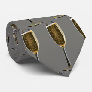 Nya året Kväll Celebrate Champagne Party Grått Slips