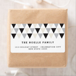 Nya året Mod Geometric Triangles Helgdag Adress Fraktsedel