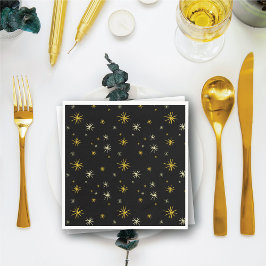 Nya året Modern Guld-stjärnor Mönster-Snyggten Pappersservett