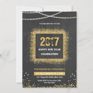 Nya året Party Flyer Inbjudningar