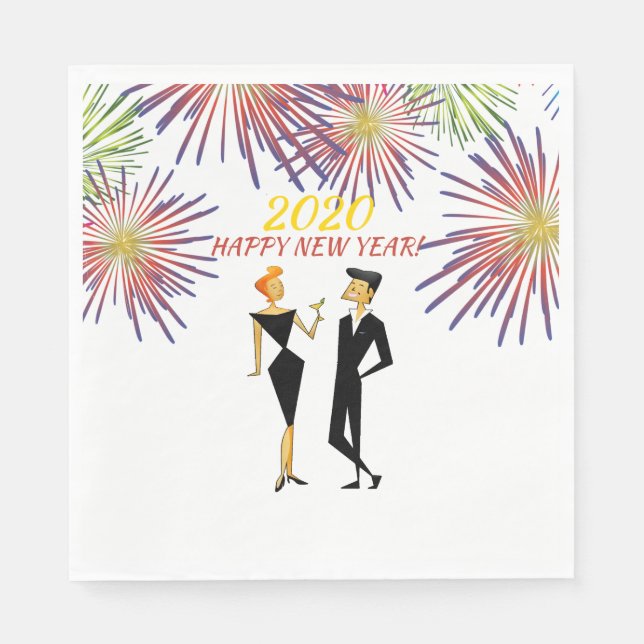 Nya året Party! Pappersservett (Framsidan)