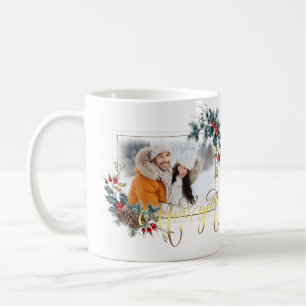 Nya året Vinter Foto Faux guldfoil Stil Kaffemugg