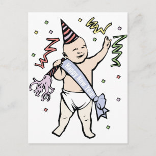 NYA ÅRETS BABY HELG VYKORT