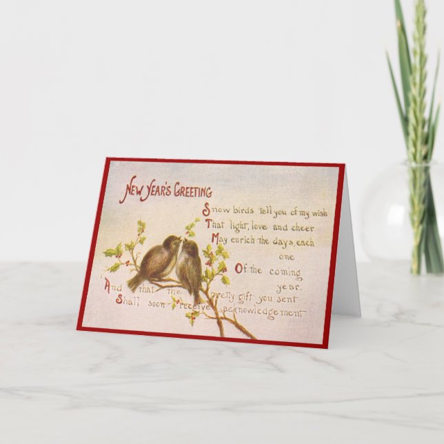 Nya årets Hälsning Helgkort (Framsida)