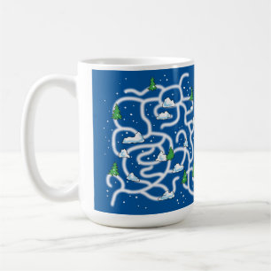 Nya årets labyrint, barnens tecknad bild kaffemugg