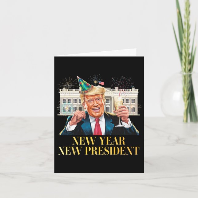 Nya årets nye president - Nyårsafton P Kort (Framsida)