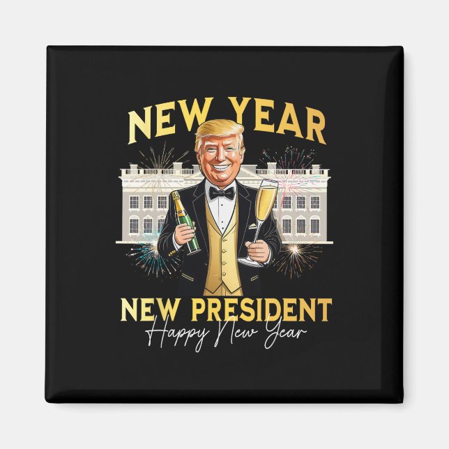 Nya årets nye president - Nyårsafton P Magnet (Framsidan)