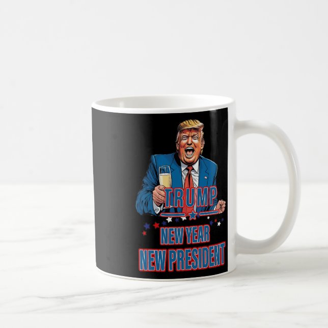 Nya årets nye president, nye president, trump 2025 kaffemugg (Höger)
