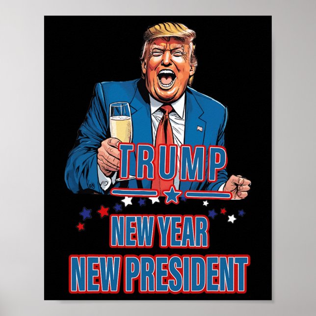 Nya årets nye president, nye president, trump 2025 poster (Framsidan)