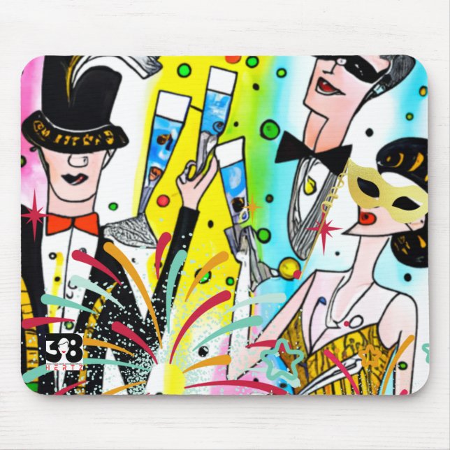 Nya årets Party Musmatta (Framsidan)