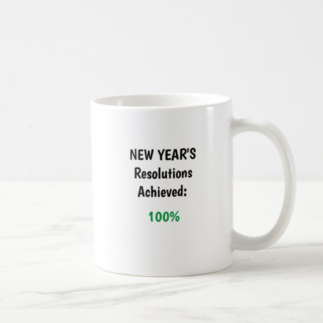 Nya årets uppnådda lösningar - 100 % kaffemugg (Höger)