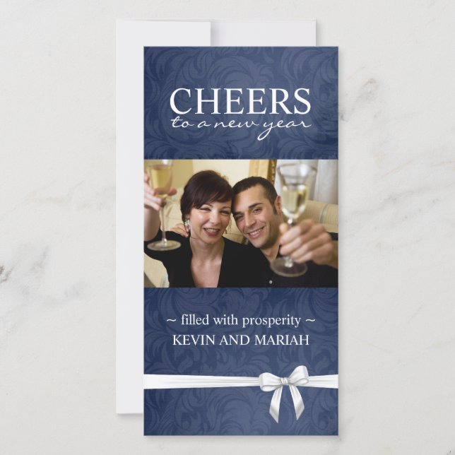 Nya års fotokort julkort (Framsida)