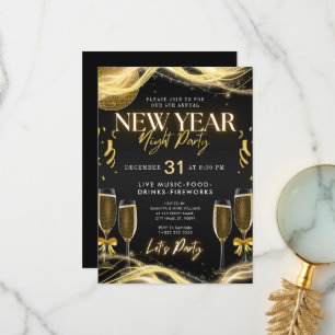 Nya års inbjudan till Guld & Black Party