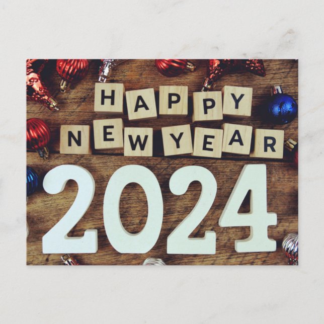 NYA ÅRS POSTCARD VYKORT (Framsida)