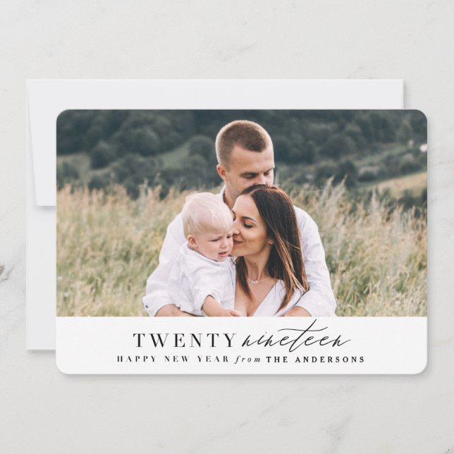 Nya årskort för guld. julkort (Framsida)