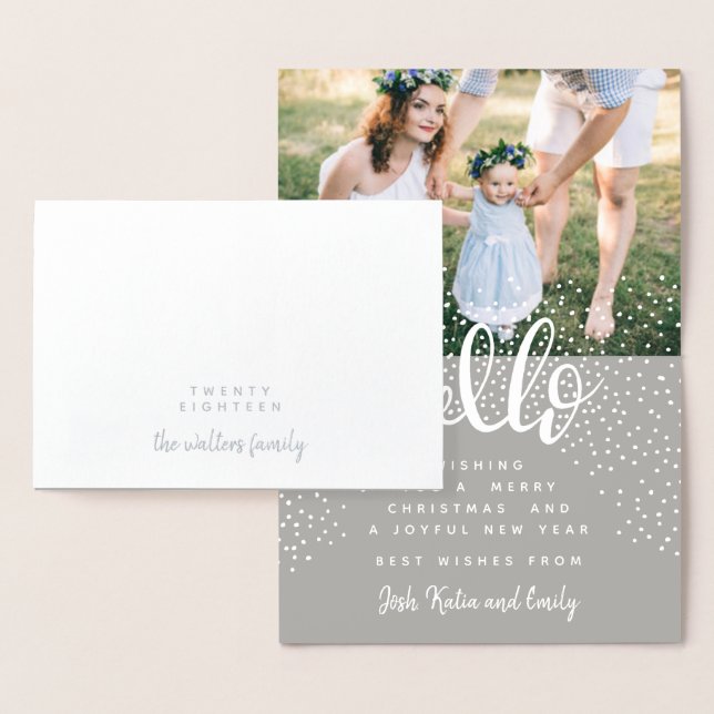 NYA ÅRSKORT hej SNÖ Folierat Kort (Display)