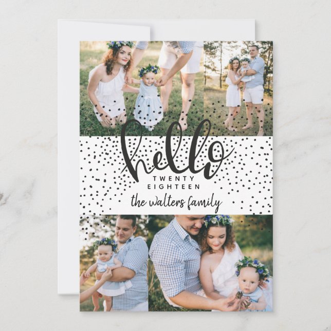 NYA ÅRSKORT hej SNÖ Julkort (Framsida)