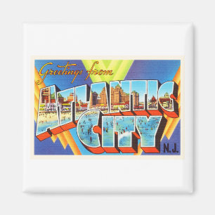 Nya Atlantic City 2 - vintage resor för jerseyen Magnet