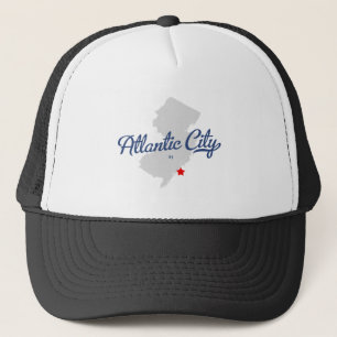 Nya Atlantic City - skjorta för jersey NJ Truckerkeps