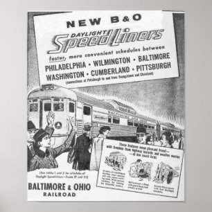 Nya B&O-budd-Byggt Daylight Speedliners Poster