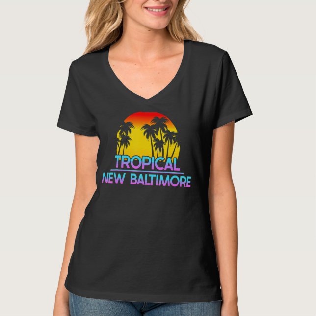 Nya Baltimore Michigan Funny Ironic Weather T Shirt (Framsida)