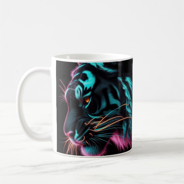 NYA BEASTER I MÖRKEN TIGER DESIGN COFFEE MUGG (Vänster)