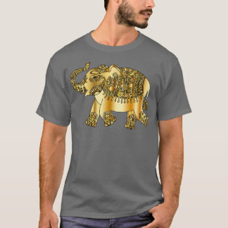 Nya begynnelser Golden Elephant Design T Shirt