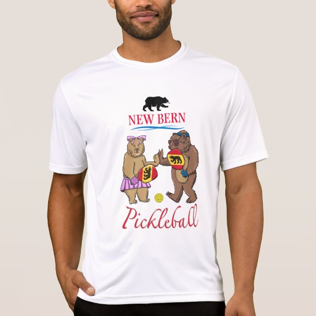 Nya Bern Bears spelar upp Pickleball T Shirt (Framsida)