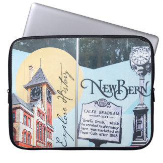 Nya Bern NC Mural bärbar dator - Utforska historik Laptop Fodral