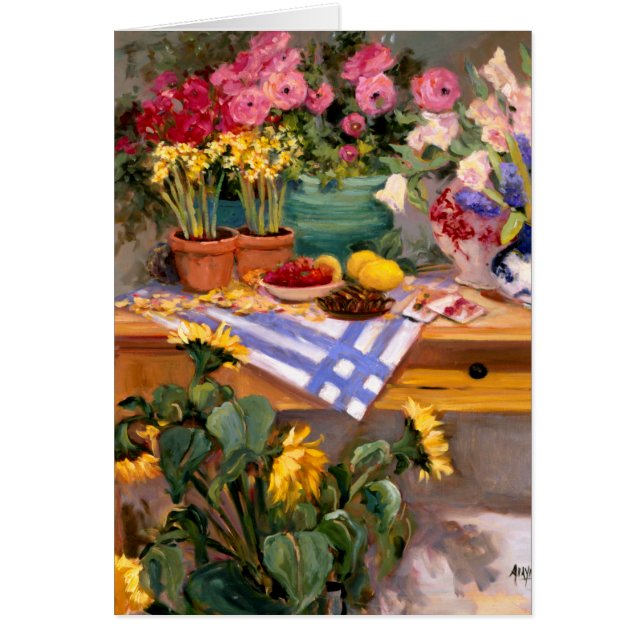 Nya blommor mig hälsningskort (Framsidan)