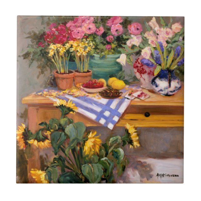 Nya blommor mig kakelplatta (Framsidan)