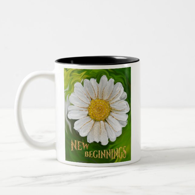 Nya början - Daisyns blomsterkraft Två-Tonad Mugg (Vänster)