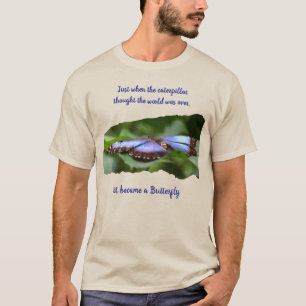 Nya Början Fjäril Inspirerande Citat T Shirt